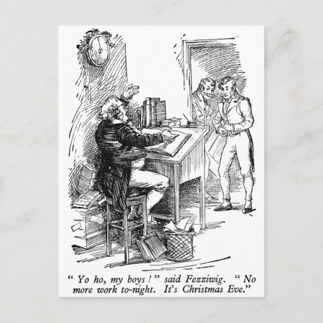 Fezziwig (with text) postcard (Front)