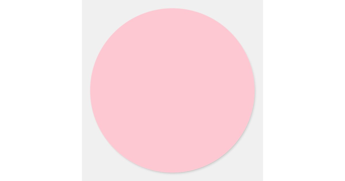 FFC0CB Pink Classic Round Sticker | Zazzle