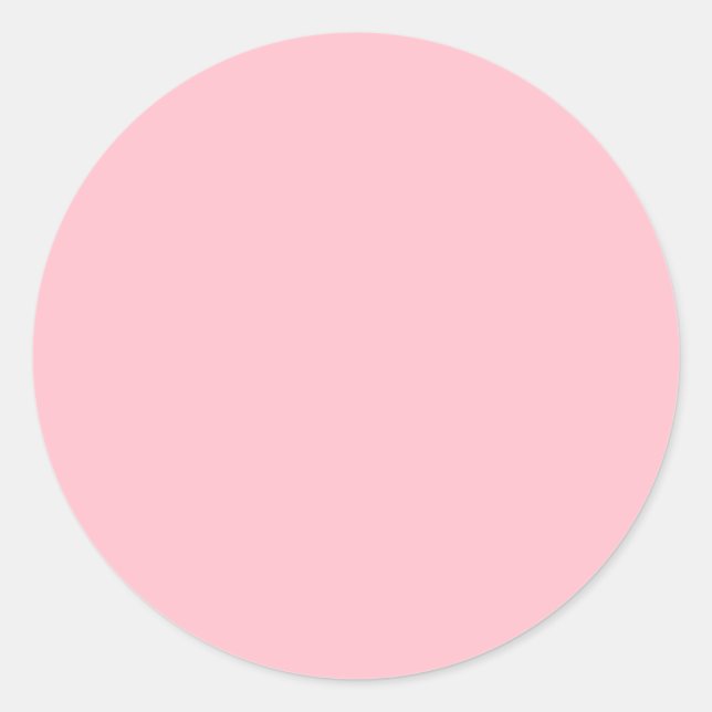 FFC0CB Pink Classic Round Sticker (Front)
