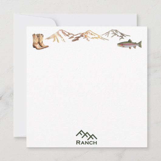 FFF Ranch square note card (Front)