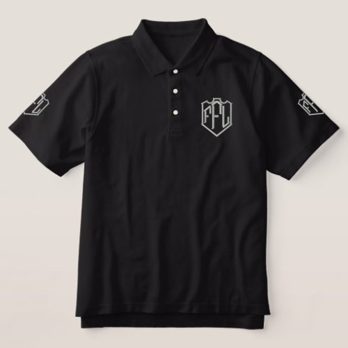 FFL Commish Fantasy Football League Embroidered Polo Shirt