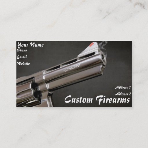Customizable FFL dealer business card