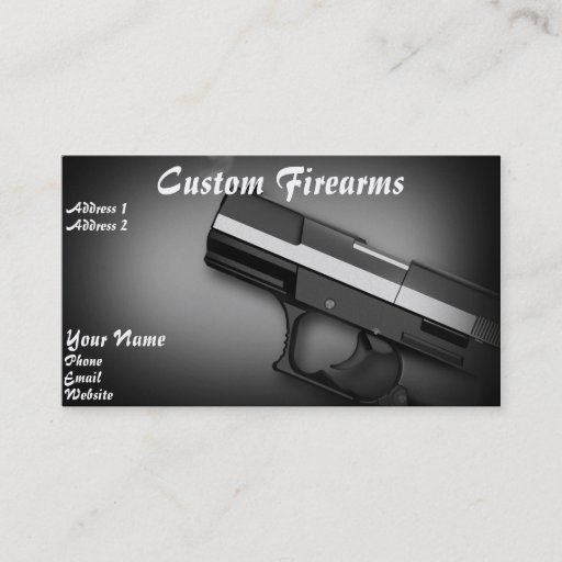 Customizable FFL dealer business card