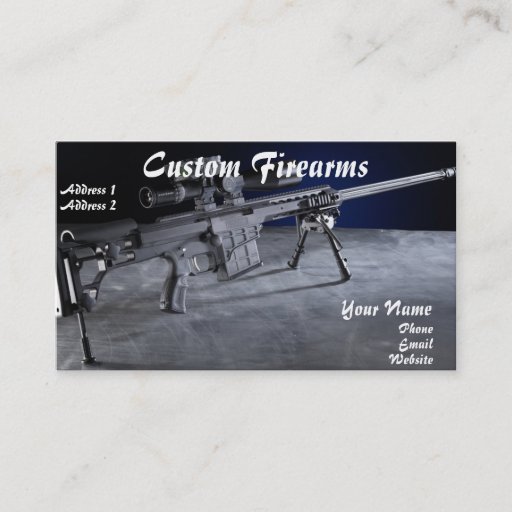 Customizable FFL dealer business card