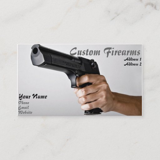 Customizable FFL dealer business card