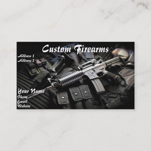 Customizable FFL dealer business card