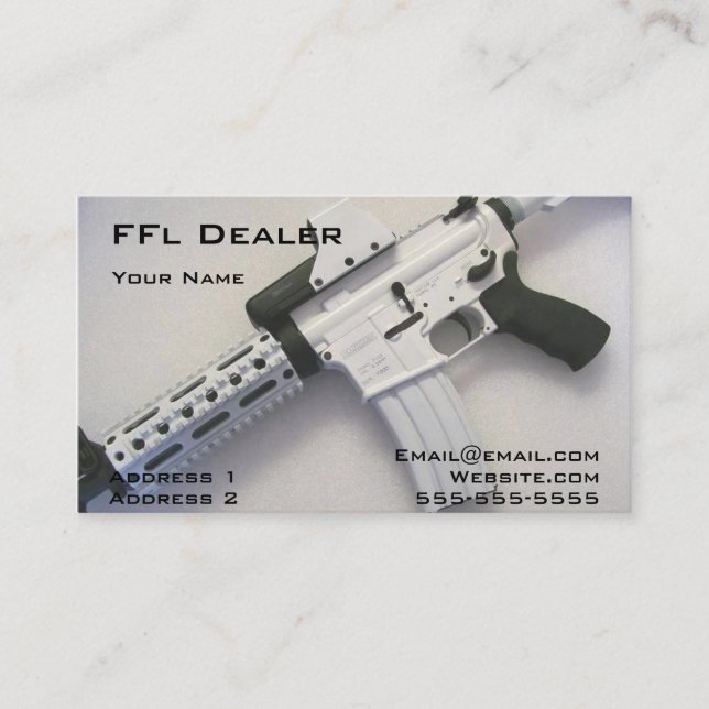 FFL dealer business card 6 (Front)
