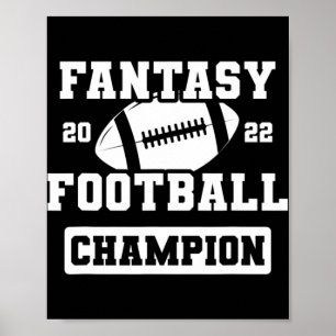 FFL League Champ Winner 2022 Fantasy Football Cham Poster