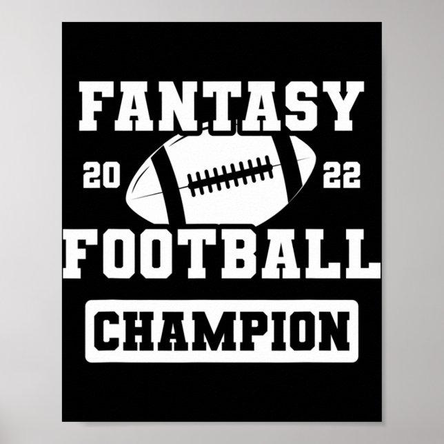 FFL League Champ Winner 2022 Fantasy Football Cham Poster (Front)