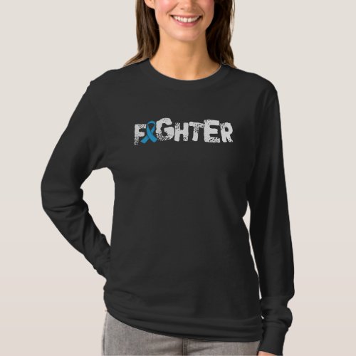 Fghter1 Lymphedema Awareness Supporter Ribbon T_Shirt