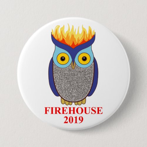 FH Blue Owl Button