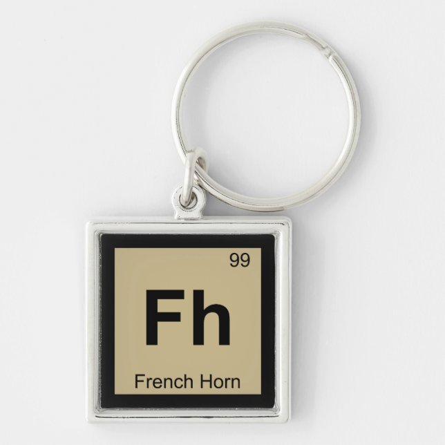 Fh - French Horn Music Chemistry Periodic Table Keychain (Front)