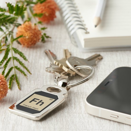 Fh - French Horn Music Chemistry Periodic Table Keychain