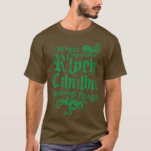 Fhtagn Cthulhu Vintage Distressed Cosmic Horror Lo T_Shirt