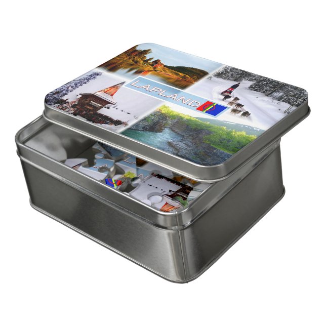 FI Lapland - Lake Inari - Lammintupa - Santa Claus Jigsaw Puzzle (Lid Open)