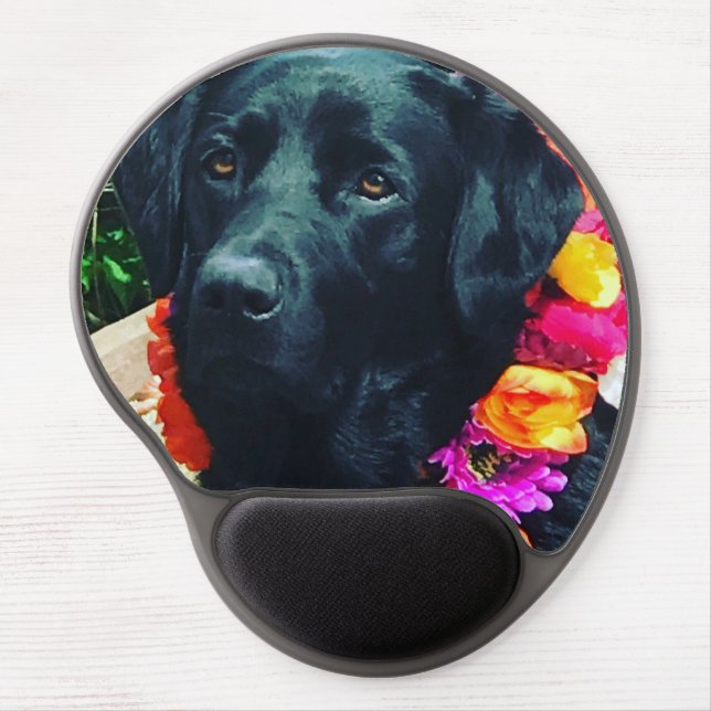 Fia Flower Dog Gel Mouse Pad (Front)