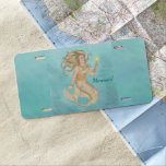 Fia Mermaid Sea Queen Fantasy License Plate at Zazzle