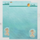 Fia Mermaid Sea Queen Fantasy Spell Page (Front/Back)