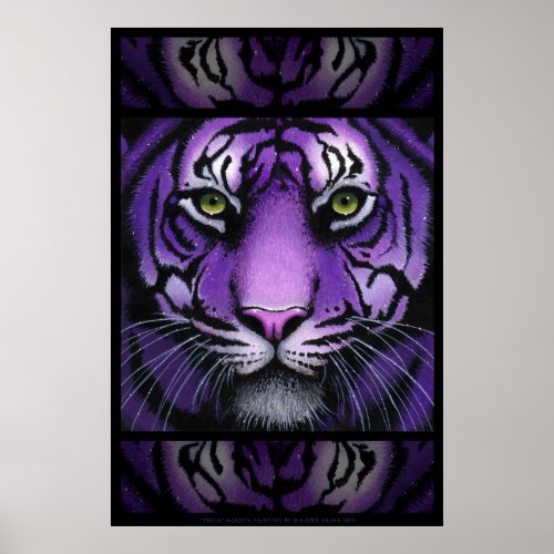 Fiala Purple Tiger Wild Cat Myka Jelina Art Poster