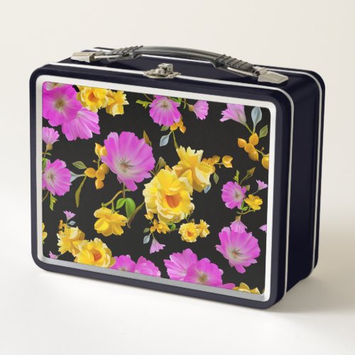 Fiambrera NIGHT FLORAL Metal Lunch Box