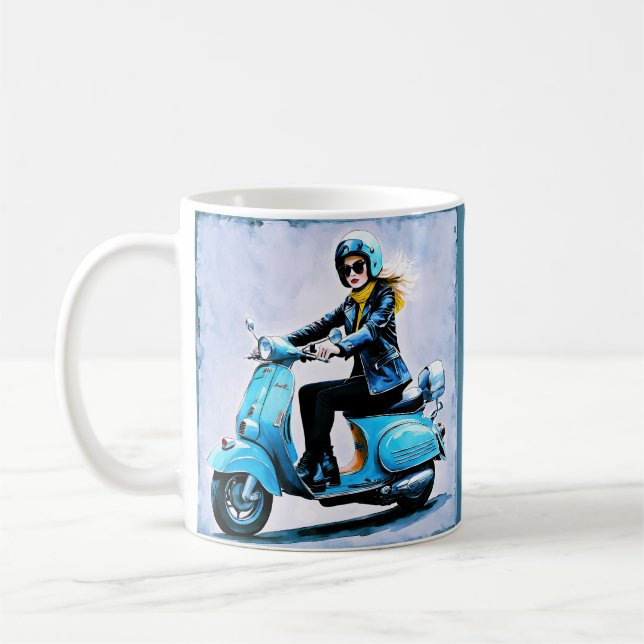 “Fiamma”  “Corsa Elegante” – Elegant Ride     Coffee Mug (Left)