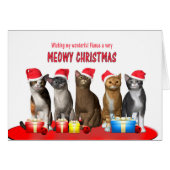 Fiance, Cats in Christmas hats (Front Horizontal)