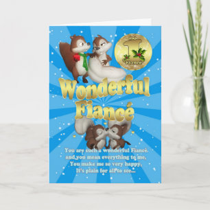 Fiance Christmas Card - Love Squirrels