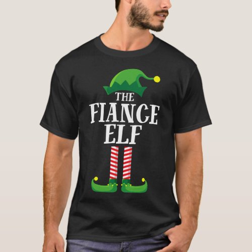 Fiance Elf Matching Family Group Christmas Party P T_Shirt