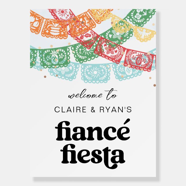 Fiance Fiesta Welcome Sign (Front)