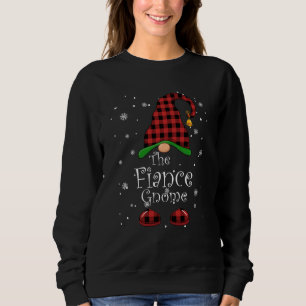 Fiance Gnome Buffalo Plaid Matching Family Christm Sweatshirt
