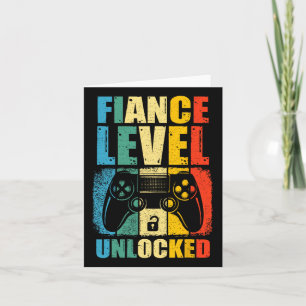 Fiance Level Unlocked Wedding Gamer Groom To Be Bl Card