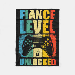Fiance Level Unlocked Wedding Gamer Groom To Be Bl Fleece Blanket