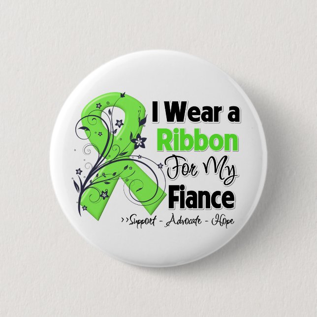 Fiance - Lymphoma Ribbon Pinback Button (Front)