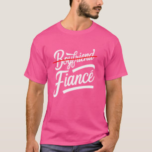 Fiancé Wedding Engagement Bachelor Party Fiancée B T-Shirt