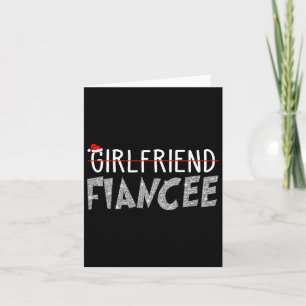 Fiancee Fiance Christmas Pajamas Engaged Couples M Card