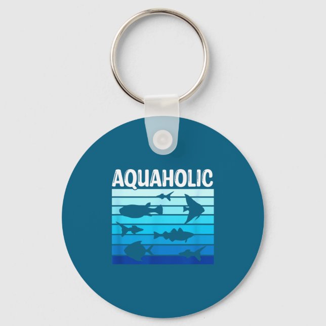 Fiank Funny Fishkeeper Quote Fish Keeper Aquarium  Keychain (Front)