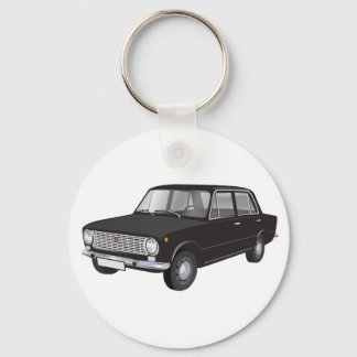 Fiat 124 black keychain