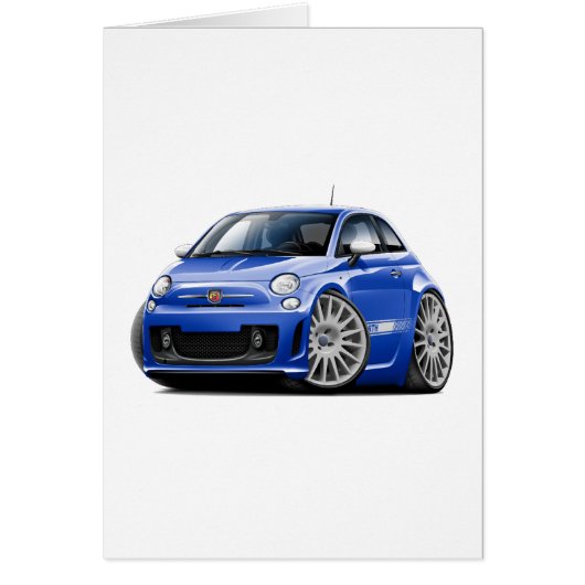 Fiat 500 Abarth Blue Car Cards (Front)