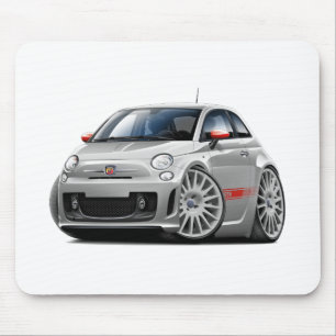 Fiat 500 Abarth Grey Car Mouse Pad