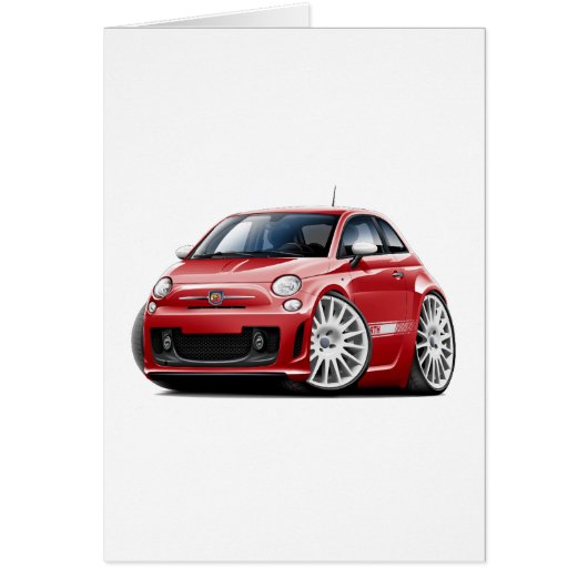 Fiat 500 Abarth Red Car Cards (Front)