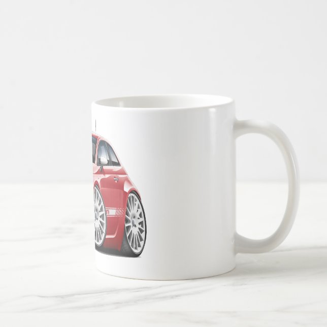 Fiat 500 Abarth Red Car Coffee Mug (Right)