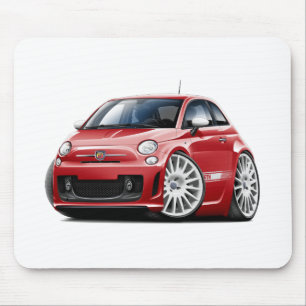 Fiat 500 Abarth Red Car Mouse Pad