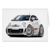 Fiat 500 Abarth White Car (Front Horizontal)