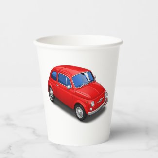 Fiat 500 Anni 80 Paper Cups