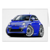 Fiat 500 Blue Car (Front Horizontal)
