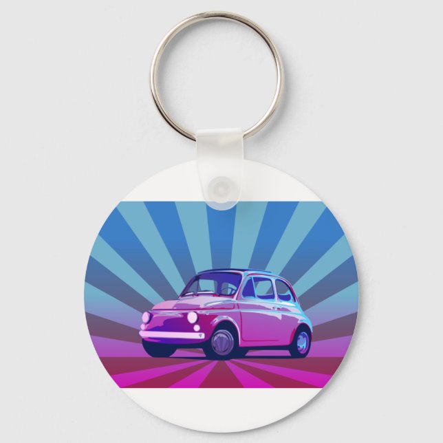 Fiat 500 Bunt Keychain (Front)
