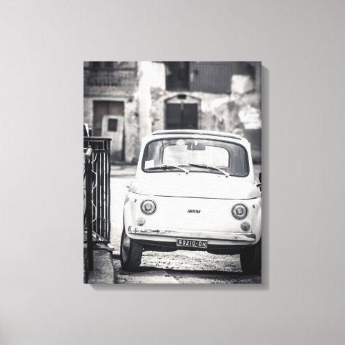 Fiat 500 cinquecento in Italy classic canvas