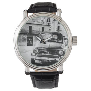 Fiat 500, cinquecento in Italy, classic car gift Watch