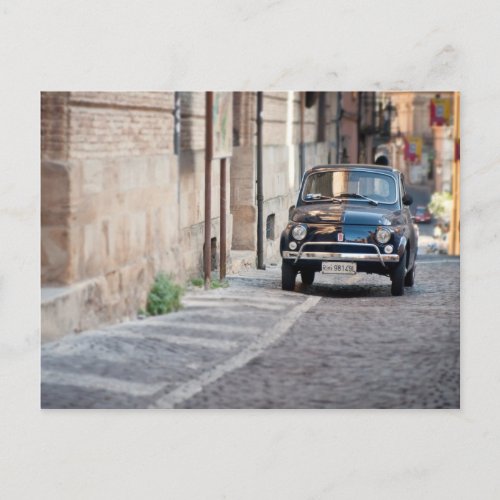 Fiat 500 Cinquecento in Lanciano Italy Postcard