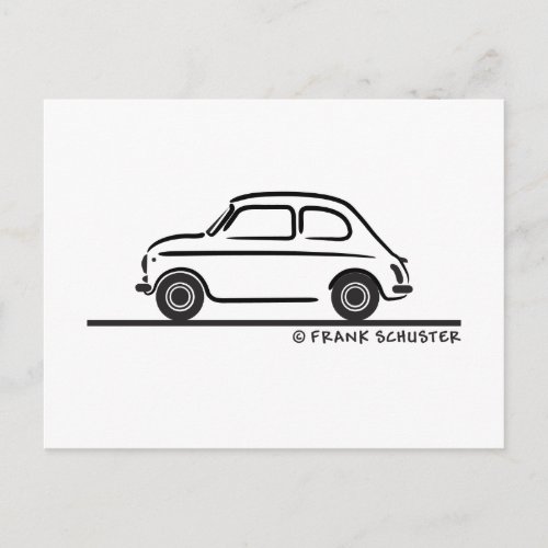 Fiat 500 Cinquecento Postcard